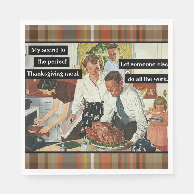 Servilleta De Papel Dejemos que otro haga todo el trabajo de este Día  (Anverso)