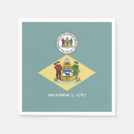 Servilleta De Papel Delawarean Flag & Seal, Delaware