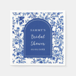 Servilleta De Papel Delft Blue Antique Chinoiserie Bridal Shower