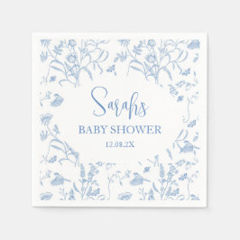 Servilleta De Papel Delft Blue Chinoiserie Baby Shower Boy