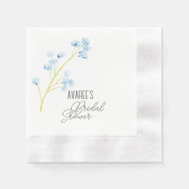 Servilleta De Papel Delicada ducha de flores azules salvajes