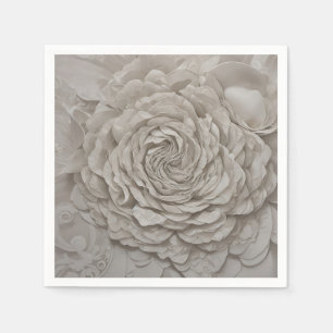 Servilleta De Papel Delicada Gardenia Flor blanca suave