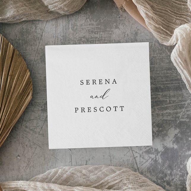 Servilleta De Papel Delicado Boda de caligrafía negra (Subido por el creador)