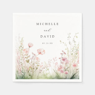 Servilleta De Papel Delicado Boda de Flor Silvestre