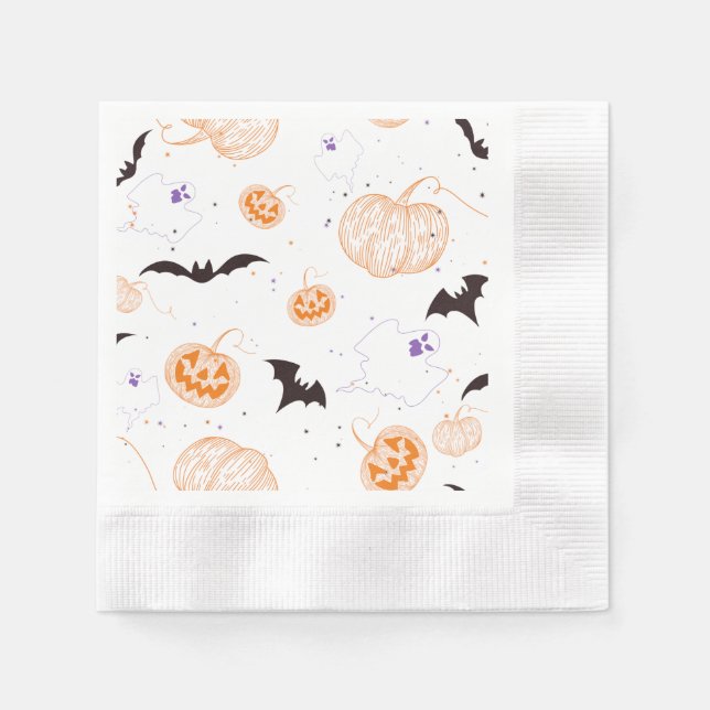 Servilleta De Papel Delicias de Halloween (Anverso)