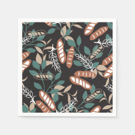 Servilleta De Papel Delicioso patrón de pan de baguette casero