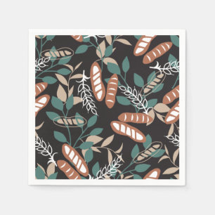 Servilleta De Papel Delicioso patrón de pan de baguette casero