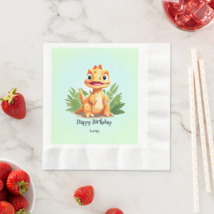 Servilleta De Papel Deliciosos dinosaurios zoológico de jungla silvest