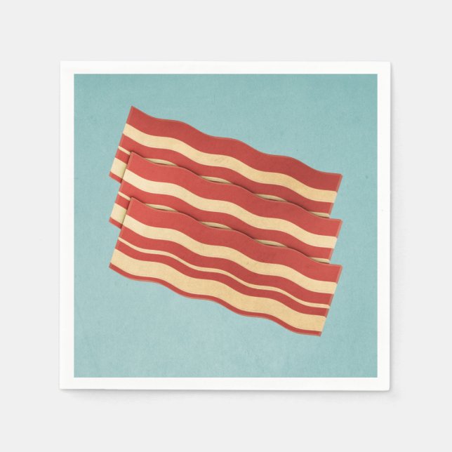 Servilleta De Papel Delicious Retro Bacon (Anverso)