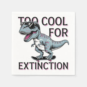 Servilleta De Papel Demasiado Guay Para La Extinción Del Skater T-Rex 