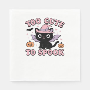 Servilleta De Papel Demasiado lindo para hablar - Halloween Cat Editio