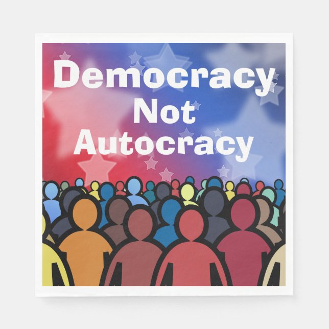 Servilleta De Papel Democracia No Autocracia (Anverso)