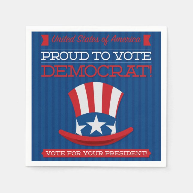 Servilleta De Papel Demócrata (Anverso)