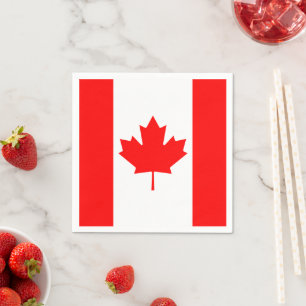 Servilleta De Papel Demonios de Canadá, Fiesta, bandera canadiense