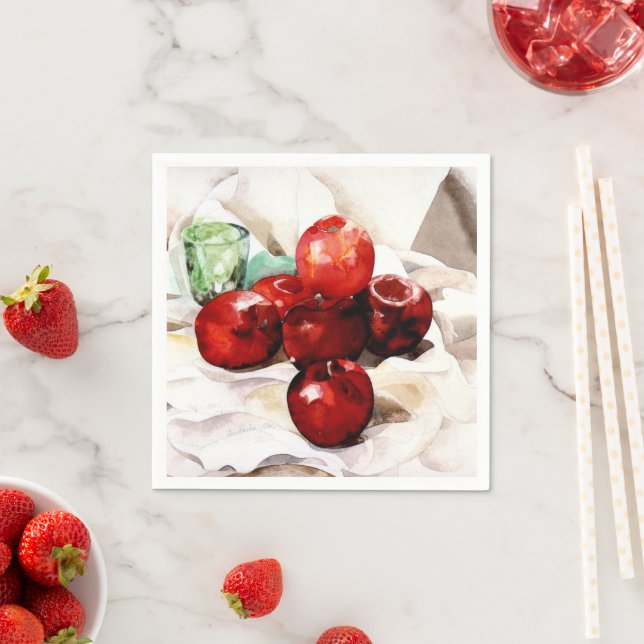 Servilleta De Papel Demuth - manzanas y vidrio verde (In situ)