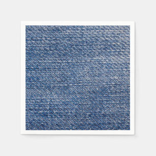 Servilleta De Papel Denim Blue Jeans Faux Textic Rustic