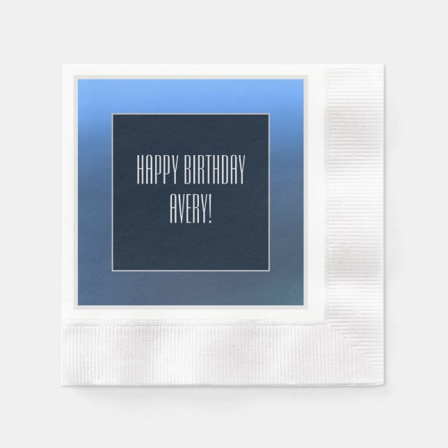 Servilleta De Papel Denim Blues Paper Napkin (Anverso)