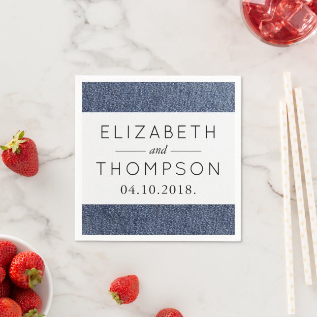 Servilleta De Papel Denim Fabric, Denim Texture, Blue Denim, Boda (In situ)