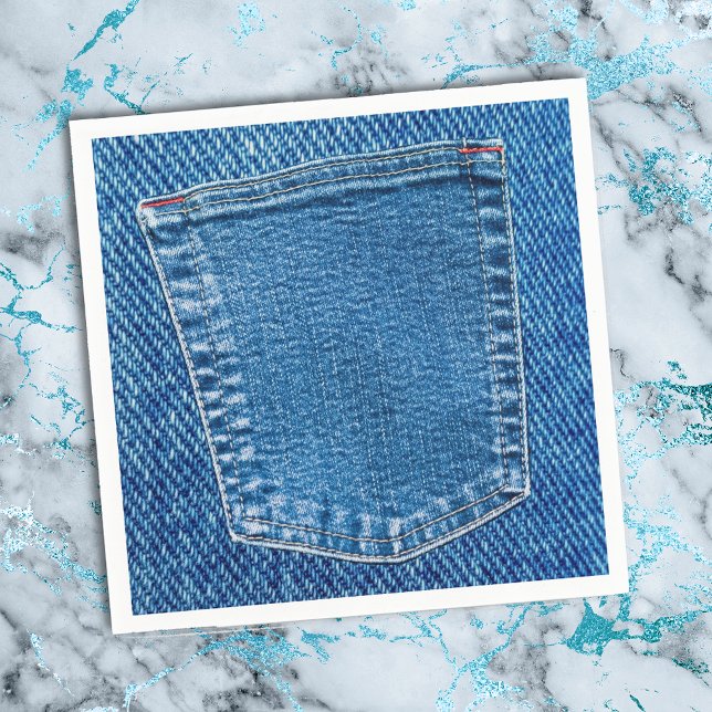 Servilleta De Papel Denim Jeans Pocket Western Country Wedding Fiesta (Subido por el creador)