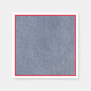 Servilleta De Papel Denim Print de toallas Fiestas occidentales