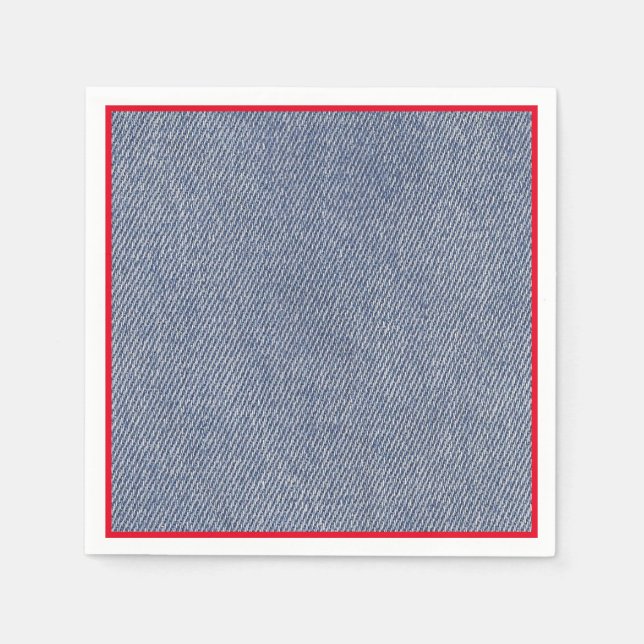 Servilleta De Papel Denim Print de toallas Fiestas occidentales (Anverso)