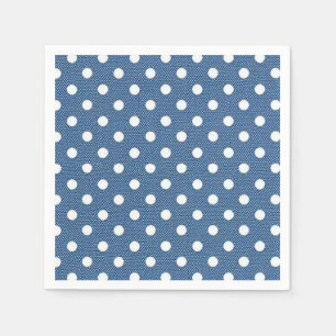 Servilleta De Papel Denim puntos blancos