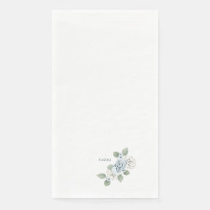 Servilleta De Papel Denominación personalizada Bridal Shower Dusty Blu