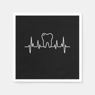 Servilleta De Papel Dentist Heartbeat Teeth Médica Detistry