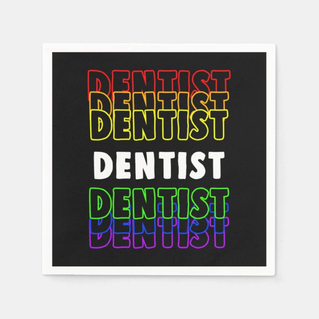 Servilleta De Papel Dentist Teeth Tooth Médica Dentist Medicaid Gift (Anverso)
