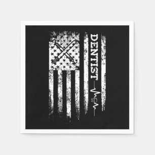 Servilleta De Papel Dentista Estados Unidos Bandera Americana Dentistr