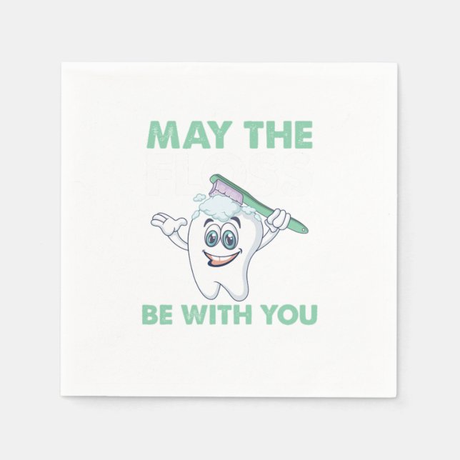 Servilleta De Papel Dentista Ortodoncista Médica De Los Dientes Puede  (Anverso)