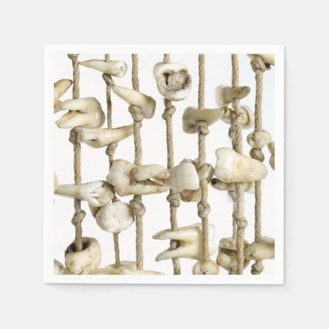 Servilleta De Papel Dentografía dental divertida con dentaduras (Anverso)