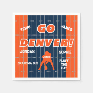 Servilleta De Papel Denver Football Family Paper Napkin
