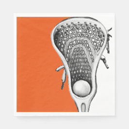 Servilleta De Papel Deportes Lacrosse Naranja