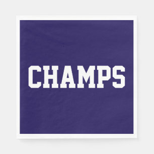 Servilleta De Papel Deportivo Deportivo Atrevido Azul Marino CHAMPS Te