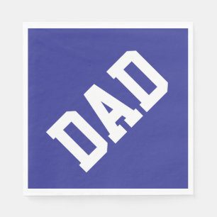 Servilleta De Papel Deportivo Deportivo Diagonal Texto DAD Sobre Azul 