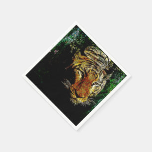 Servilleta De Papel depredador de la jungla vida salvaje safari animal