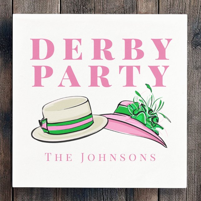 Servilleta De Papel Derby Fiesta Fancy Gorra Fashion Preppy (Subido por el creador)