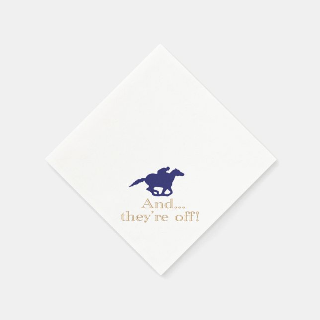 Servilleta De Papel Derby Horse Carreras Paper Napkins (Borde)
