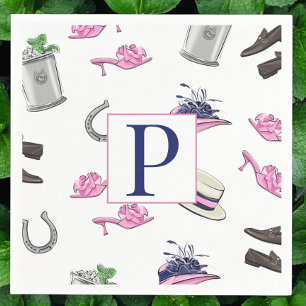 Servilleta De Papel Derby Horse Race Attire Horseshoe Julep Monograma