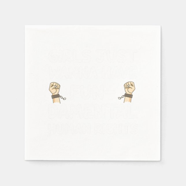 Servilleta De Papel Derechos de la mujer Feminismo Empoderamiento feme (Anverso)