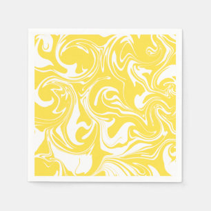 Servilleta De Papel Derrame - Amarillo limón y blanco