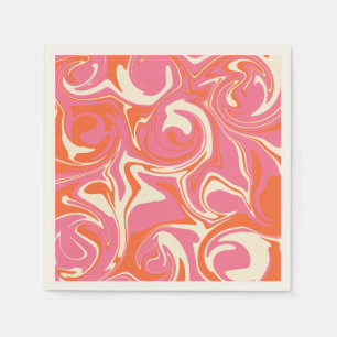 Servilleta De Papel Derrame - rosa, Naranja y crema