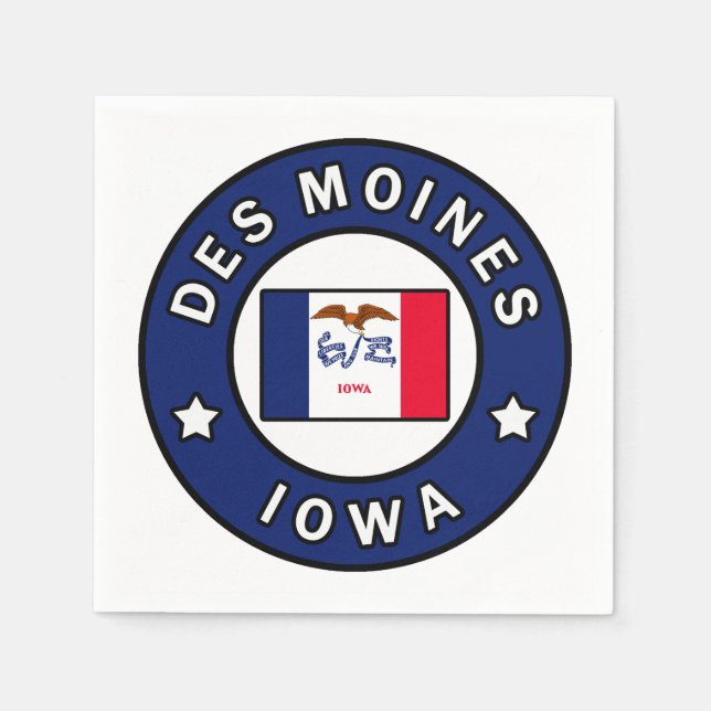 Servilleta De Papel Des Moines Iowa (Anverso)