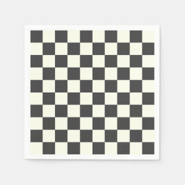 Servilleta De Papel Desactivar tablero de verificación negro y blanco