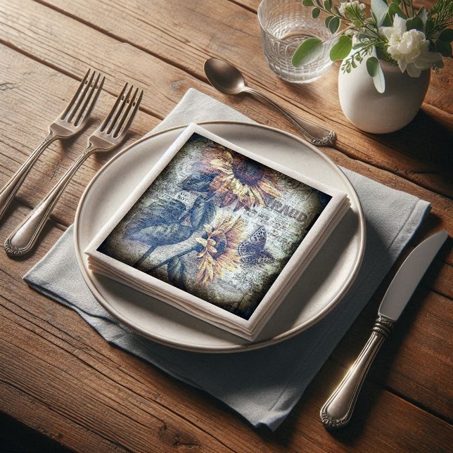 Servilleta De Papel Desalojo de periódico rustico sobre mariposa de gi (Subido por el creador)