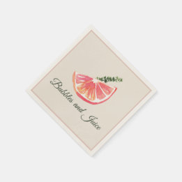 Servilleta De Papel Desayuno Bar Mimosa Botánico Cítrico