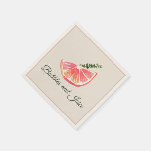 Servilleta De Papel Desayuno Bar Mimosa Botánico Cítrico