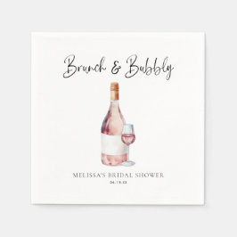 Servilleta De Papel Desayuno Brunch Elegante y Espumoso para Despedida