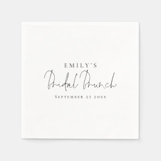 Servilleta De Papel Desayuno Brunch Minimalista Elegante con Letra par